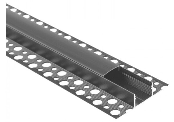 Profil do taśm LED GNS02 natynkowy czarny + klosz czarny 2m Ecolight