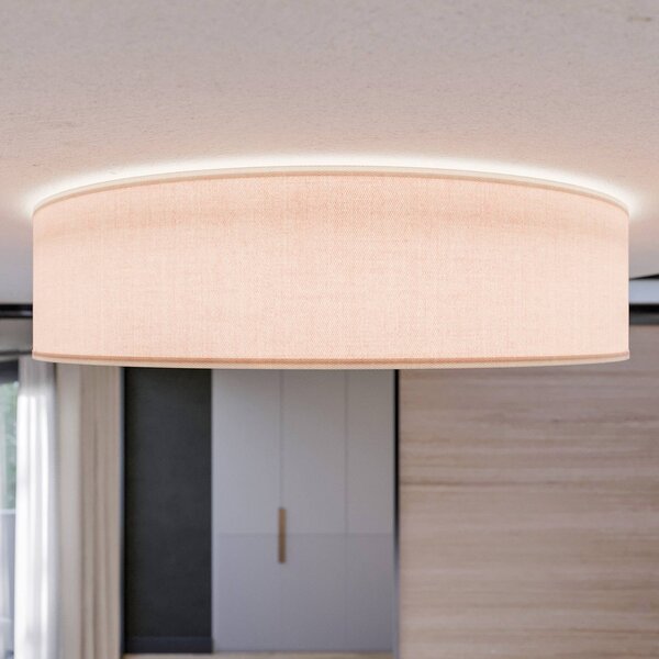 Lampa sufitowa Rondo TK Lighting, możliwość ściemniania, kremowy / amber, sypialnia, tkanina / materiał / jedwab, nowoczesny