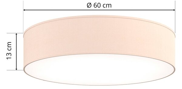 Lampa sufitowa Rondo TK Lighting, możliwość ściemniania, kremowy / amber, sypialnia, tkanina / materiał / jedwab, nowoczesny