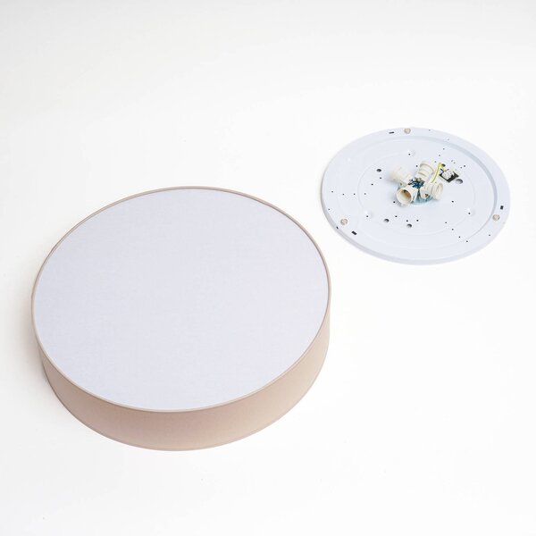 Lampa sufitowa Rondo TK Lighting, możliwość ściemniania, kremowy / amber, sypialnia, tkanina / materiał / jedwab, nowoczesny