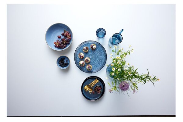 Czarno-niebieski kamionkowy talerz deserowy ø 21 cm Gastro Dark Blue/Black – Bitz