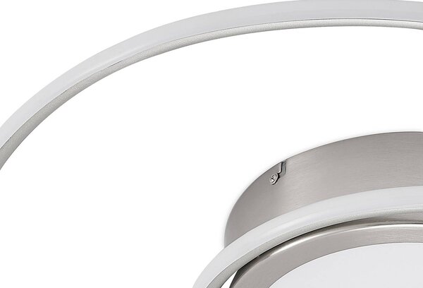 Lampa sufitowa LED Bovia Lindby, możliwość ściemniania, aluminiowy / szary / cynkowy, salon / jadalnia, aluminium, nowoczesny