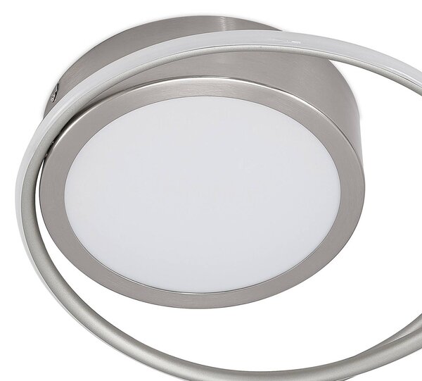 Lampa sufitowa LED Bovia Lindby, możliwość ściemniania, aluminiowy / szary / cynkowy, salon / jadalnia, aluminium, nowoczesny