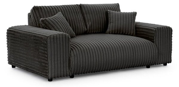 Ciemnoszara sztruksowa sofa 178 cm Justin – Ropez