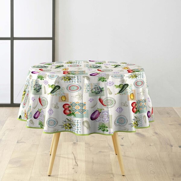 Obrus zmywalny z PCV ø 160 cm Vegetalia – douceur d'intérieur