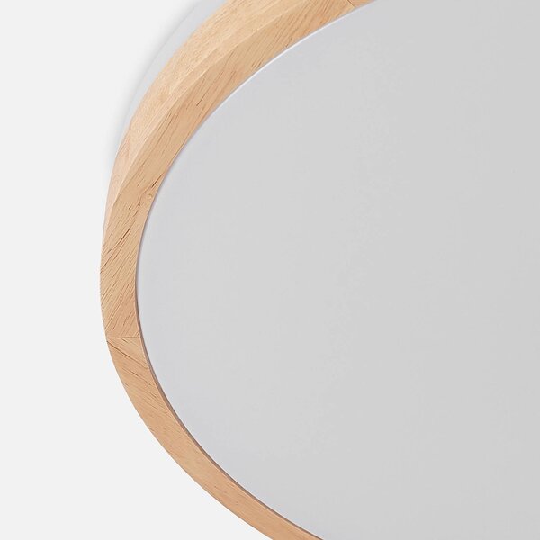 Lampa sufitowa LED Emiva Lindby, możliwość ściemniania, jasne drewno, salon / jadalnia, drewno, nowoczesny
