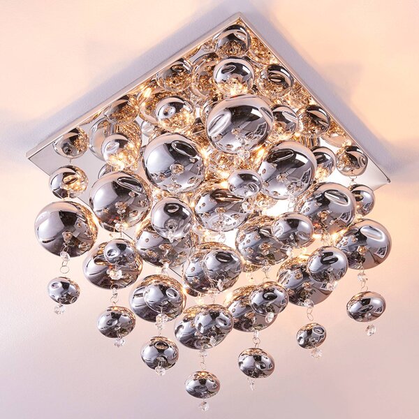 Lampa sufitowa Esfera Lindby, możliwość ściemniania, chromowy / srebrny, salon / jadalnia, metal, nowoczesny
