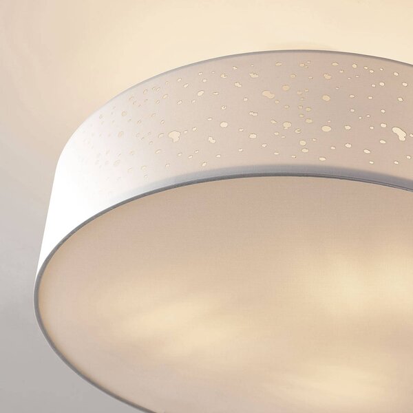 Lampa sufitowa Umma Lindby, możliwość ściemniania, biały / opal, salon / jadalnia, tkanina / materiał / jedwab, nowoczesny