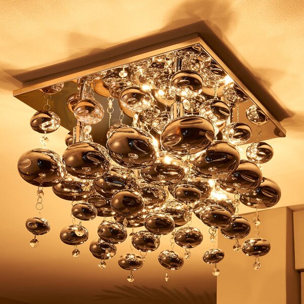 Lampa sufitowa Esfera Lindby, możliwość ściemniania, chromowy / srebrny, salon / jadalnia, metal, nowoczesny