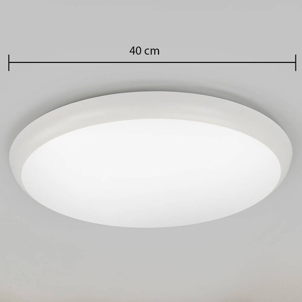 Lampa sufitowa LED Augustin Arcchio, biały / opal, łazienka, tworzywo sztuczne, nowoczesny