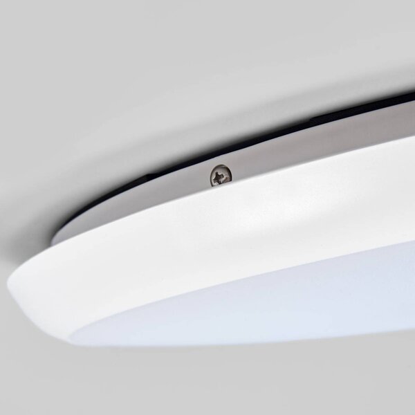 Lampa sufitowa LED Augustin Arcchio, biały / opal, łazienka, tworzywo sztuczne, nowoczesny