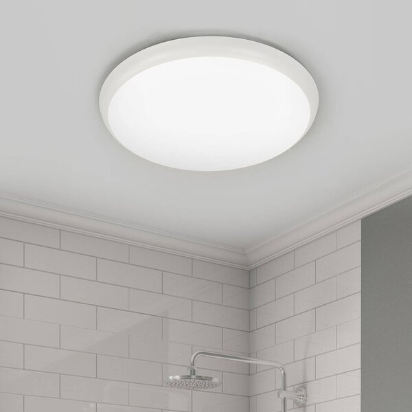 Lampa sufitowa LED Augustin Arcchio, biały / opal, łazienka, tworzywo sztuczne, nowoczesny