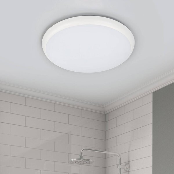 Lampa sufitowa LED Augustin Arcchio, biały / opal, łazienka, tworzywo sztuczne, nowoczesny