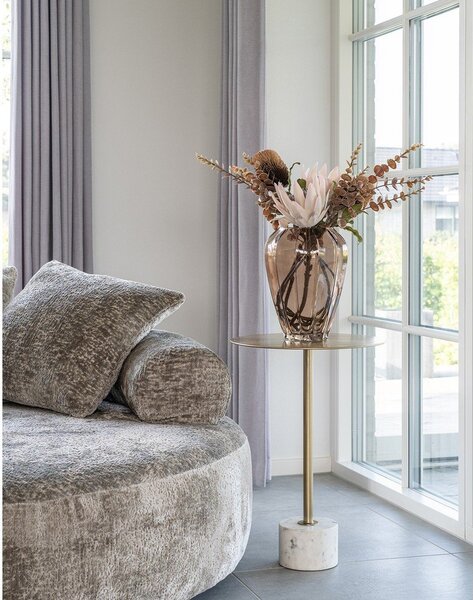 Metalowy okrągły stolik ø 41 cm Lecco – House Nordic