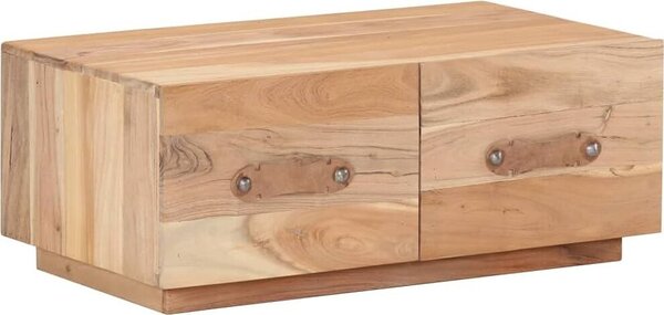 Stolik kawowy 90x50x35cm wykonany z litego drewna z recyklingu Stoliki kawowe Stoliki boczne