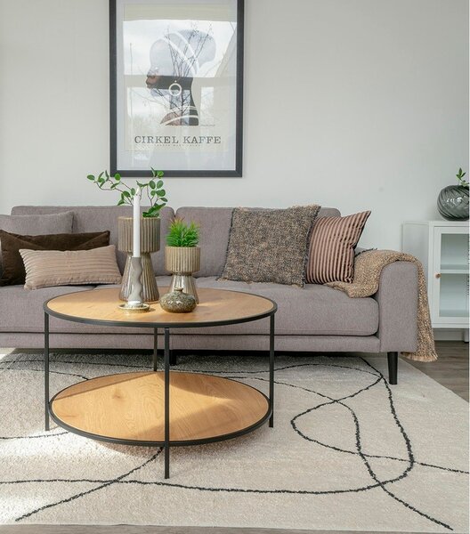 Okrągły stolik z blatem w dekorze dębu ø 80 cm Vita – House Nordic