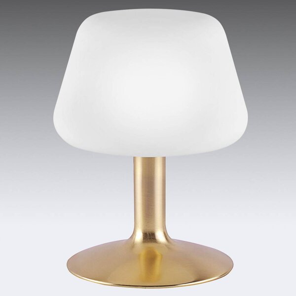 Paul Neuhaus Lampa stołowa Till, możliwość ściemniania, mosiężny / złoty, salon / jadalnia, metal, nowoczesny