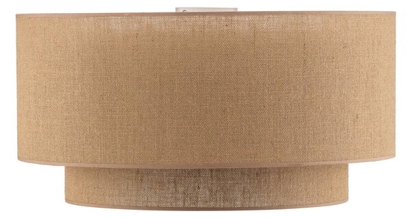 Lampa sufitowa Boho jute Euluna, możliwość ściemniania, brązowy / rdzawy, salon / jadalnia, tkanina / materiał / jedwab, dworkowy / rustykalny