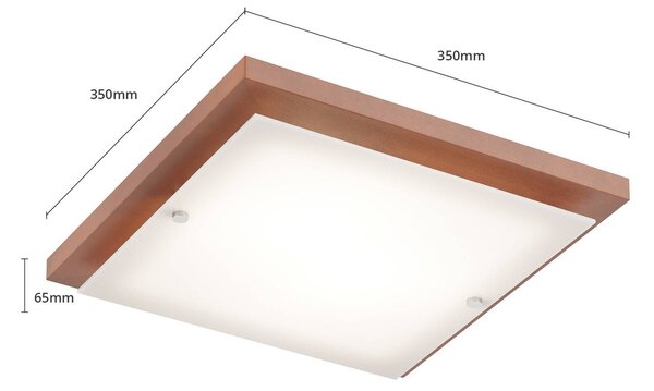 Lampa sufitowa Kerio Envostar, możliwość ściemniania, ciemne drewno, salon / jadalnia, drewno, nowoczesny