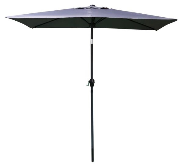 DOCHTMANN Skadany parasol ogrodowy prostoktny 135 x 230 x 210 cm, antracytowy