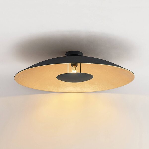 Lampa sufitowa Narisara Lindby, możliwość ściemniania, czarny, salon / jadalnia, metal, nowoczesny