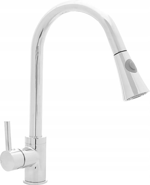 Granitan | SNAKE – bateria kuchenna – wysuwana wylewka – obrót o 360° – chrom – gowica ceramiczna