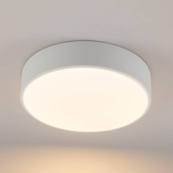 Lampa sufitowa LED Simera Lindby, możliwość ściemniania, biały / opal, salon / jadalnia, tworzywo sztuczne, nowoczesny