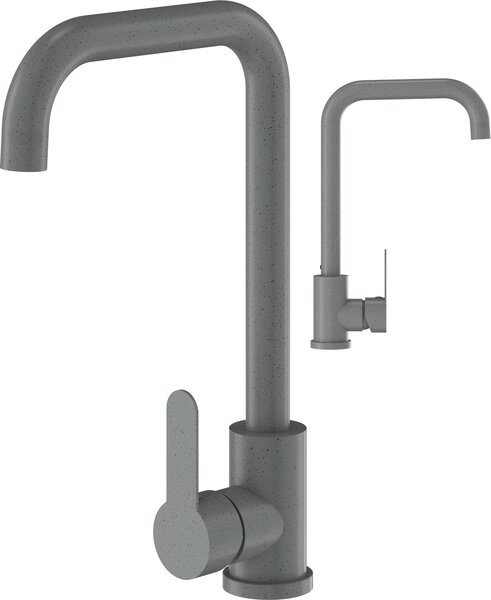 Granitan | STEEL – bateria kuchenna – obrót o 360° – szara – stal nierdzewna – gowica ceramiczna