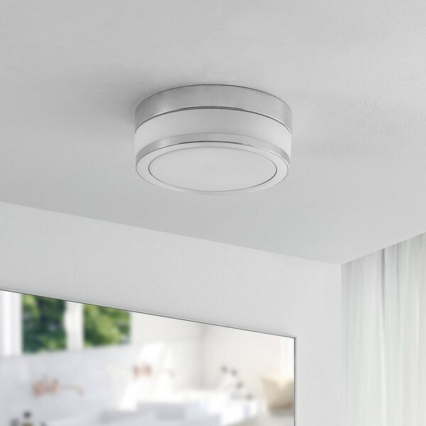 Lampa sufitowa Flavi Lindby, możliwość ściemniania, chromowy / srebrny, łazienka, szkło, nowoczesny