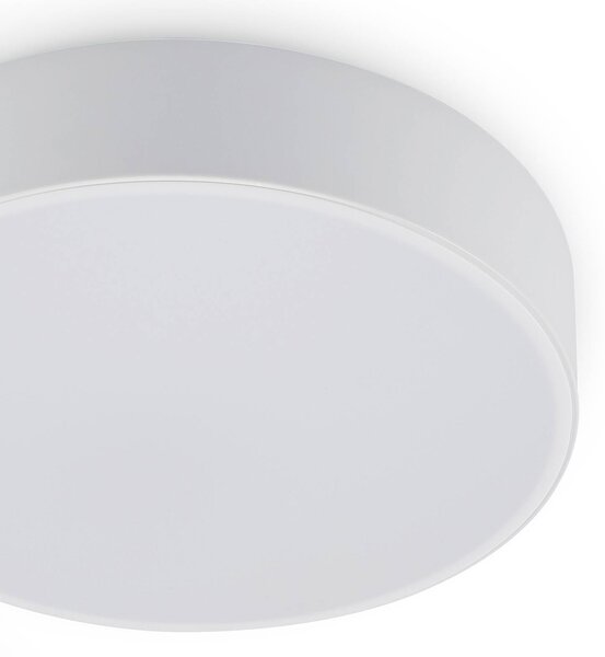 Lampa sufitowa LED Simera Lindby, możliwość ściemniania, biały / opal, salon / jadalnia, tworzywo sztuczne, nowoczesny
