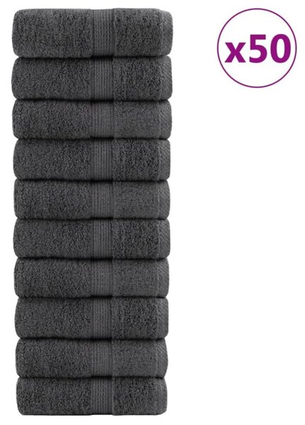 Ręczniki premium, solund, 50 szt., antracytowe, 15x21 cm, 600 g/m²
