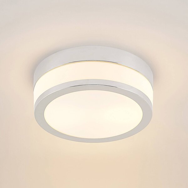 Lampa sufitowa Flavi Lindby, możliwość ściemniania, chromowy / srebrny, łazienka, szkło, nowoczesny