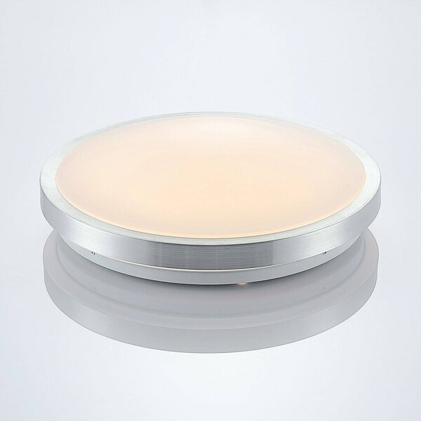 Lampa sufitowa LED Emelie Lindby, aluminiowy / szary / cynkowy, salon / jadalnia, aluminium, nowoczesny