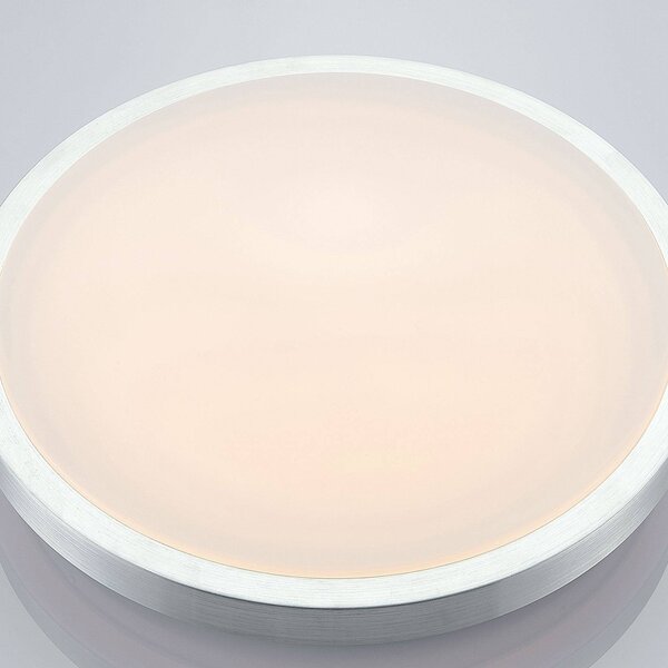 Lampa sufitowa LED Emelie Lindby, aluminiowy / szary / cynkowy, salon / jadalnia, aluminium, nowoczesny