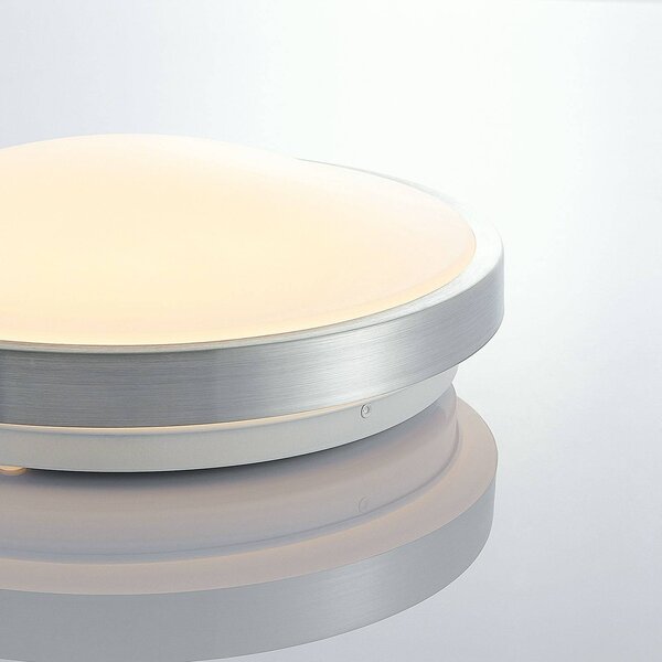 Lampa sufitowa LED Emelie Lindby, aluminiowy / szary / cynkowy, salon / jadalnia, aluminium, nowoczesny