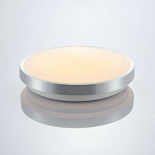 Lampa sufitowa LED Emelie Lindby, aluminiowy / szary / cynkowy, salon / jadalnia, aluminium, nowoczesny