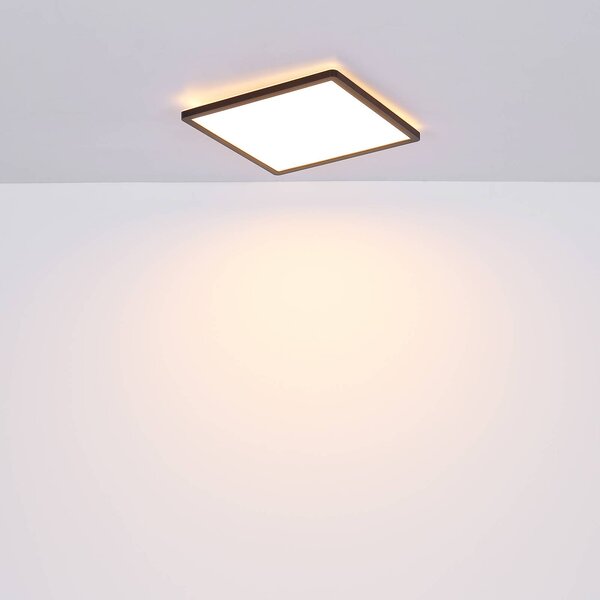 Globo Lampa sufitowa LED Sapana, możliwość ściemniania, czarny, salon / jadalnia, tworzywo sztuczne, nowoczesny