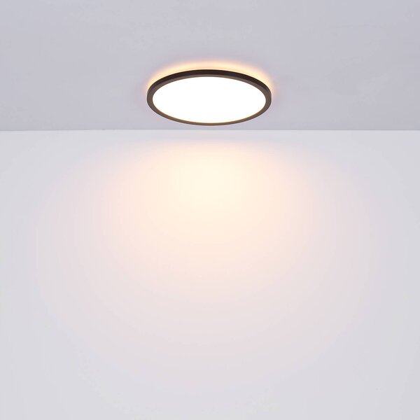 Globo Lampa sufitowa LED Sapana, możliwość ściemniania, czarny, salon / jadalnia, tworzywo sztuczne