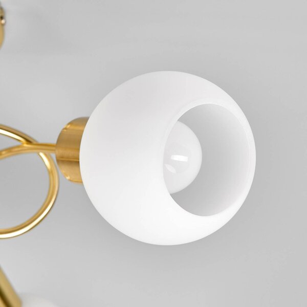 Lampa sufitowa ELAINA Lindby, możliwość ściemniania, mosiężny / złoty, salon / jadalnia, metal, nowoczesny