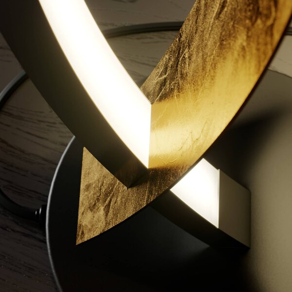 Lampa stołowa LED Marija Lucande, możliwość ściemniania, czarny, salon / jadalnia, metal, nowoczesny