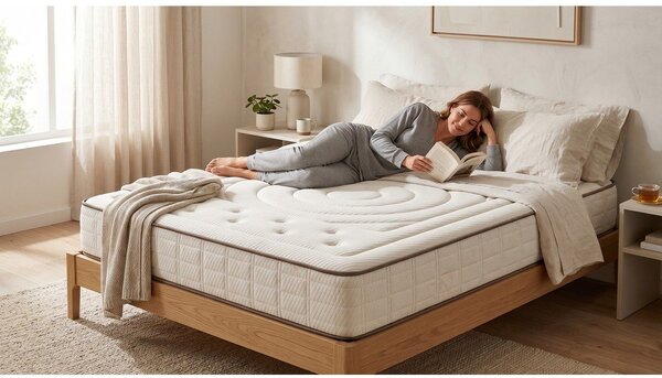 Twardy/średnio twardy piankowy materac dwustronny 90x200 cm Cashmere Premier – Moonia