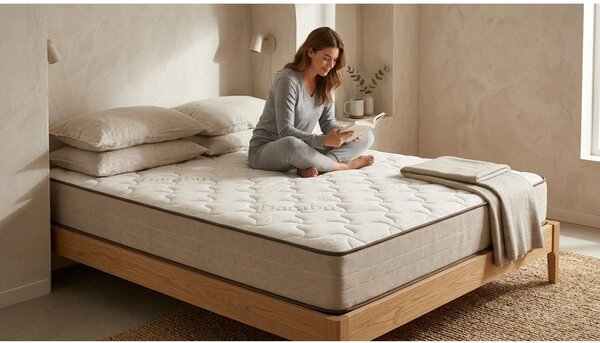 Średnio twardy/ekstra twardy piankowy materac dwustronny 140x200 cm Bamboo Eco Fresh – Moonia