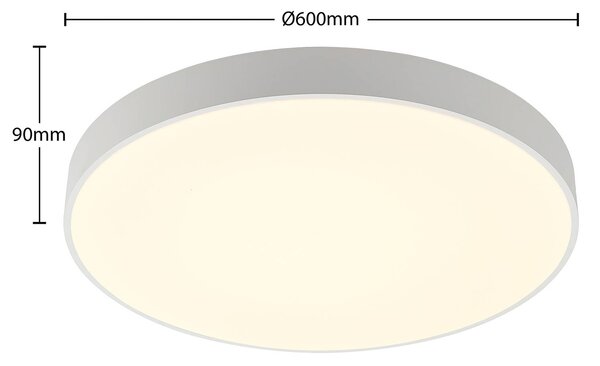 Lampa sufitowa LED Vanida Arcchio, możliwość ściemniania, biały / opal, kuchnia, aluminium, nowoczesny