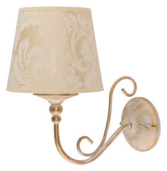 Kinkiet Sofia Ecrie Jupiter, możliwość ściemniania, kremowy / amber, salon / jadalnia, metal