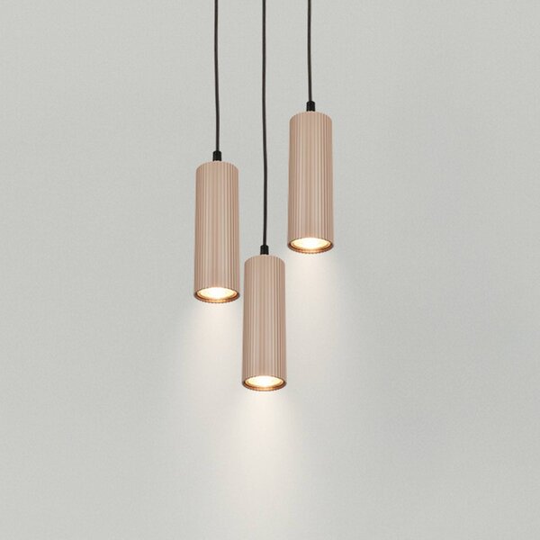 Briloner Lampa wisząca Ida, możliwość ściemniania, kremowy / amber, kuchnia, metal, nowoczesny