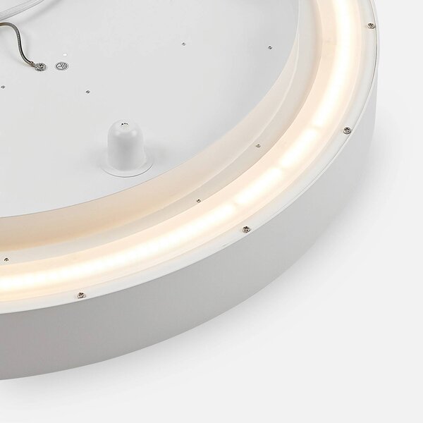 Lampa sufitowa LED Vanida Arcchio, możliwość ściemniania, biały / opal, kuchnia, aluminium, nowoczesny