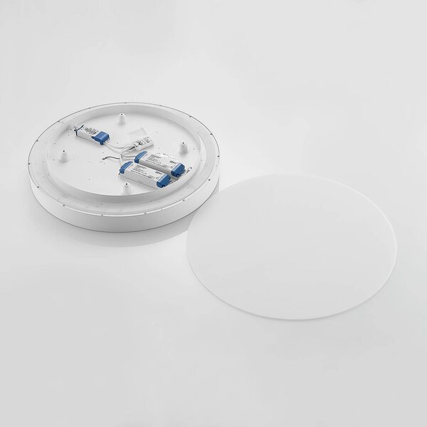 Lampa sufitowa LED Vanida Arcchio, możliwość ściemniania, biały / opal, kuchnia, aluminium, nowoczesny