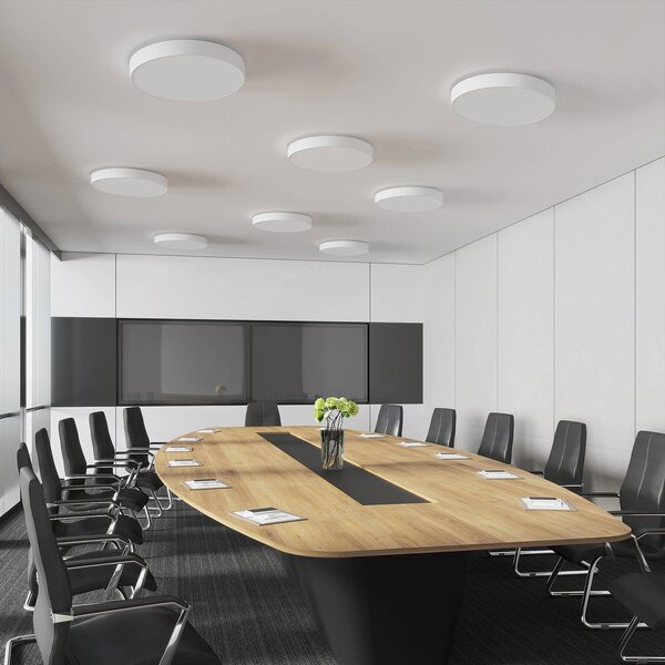 Lampa sufitowa LED Vanida Arcchio, możliwość ściemniania, biały / opal, kuchnia, aluminium, nowoczesny