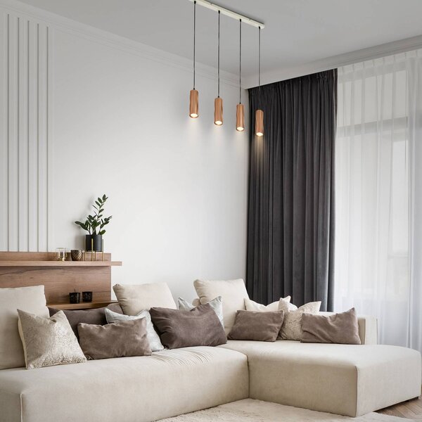 Briloner Lampa wisząca Ida, możliwość ściemniania, brązowy / rdzawy, kuchnia, metal, nowoczesny