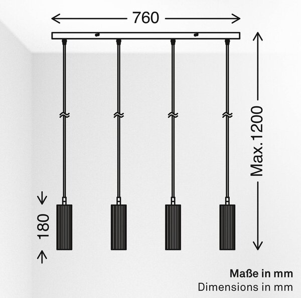 Briloner Lampa wisząca Ida, możliwość ściemniania, brązowy / rdzawy, kuchnia, metal, nowoczesny